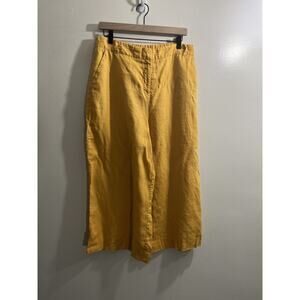 Wide Leg Linen Pants L Lagom Minimalist Coastal Resort Beach Palm Airy Vacation